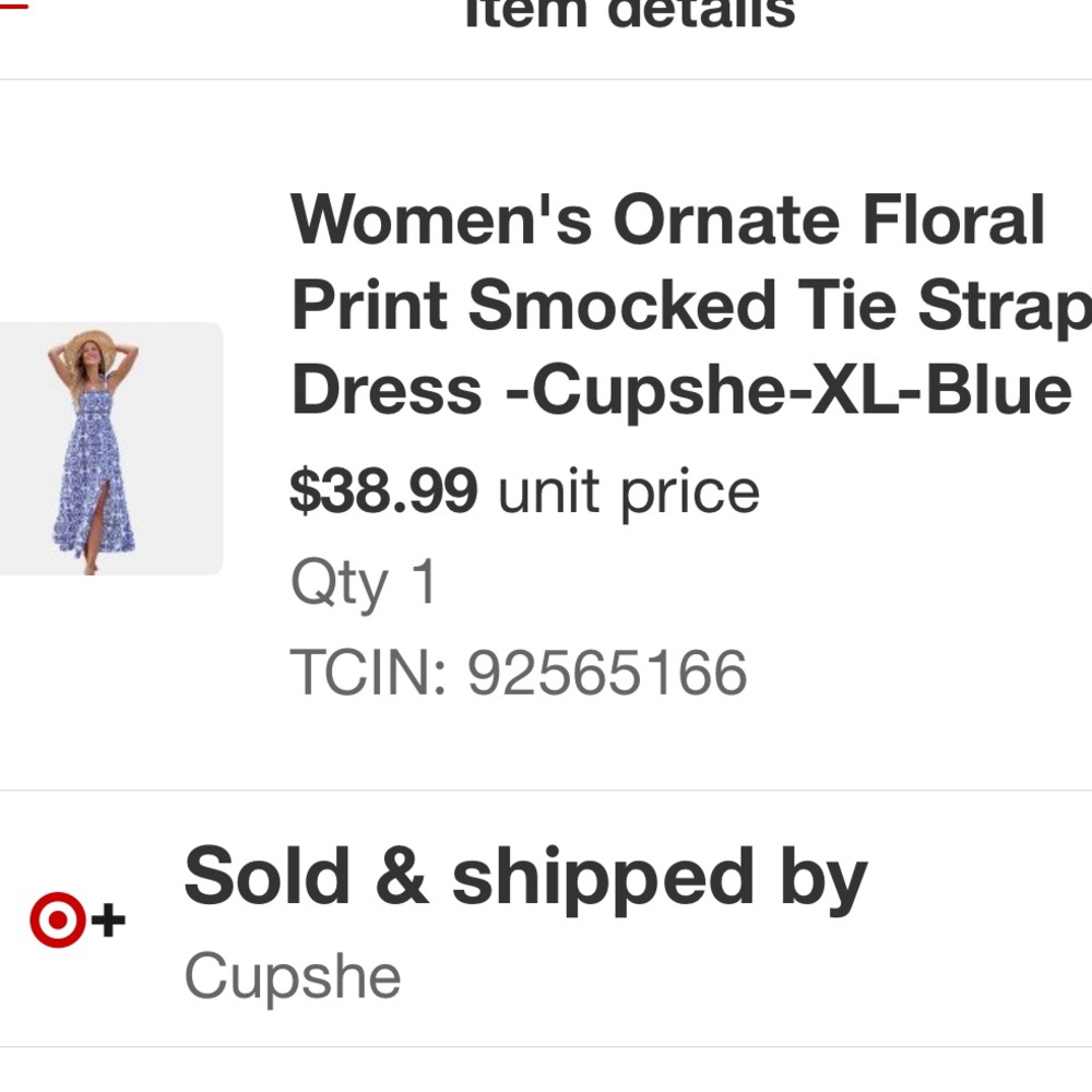 Cupshe Blue and White Floral Patterned Fabric